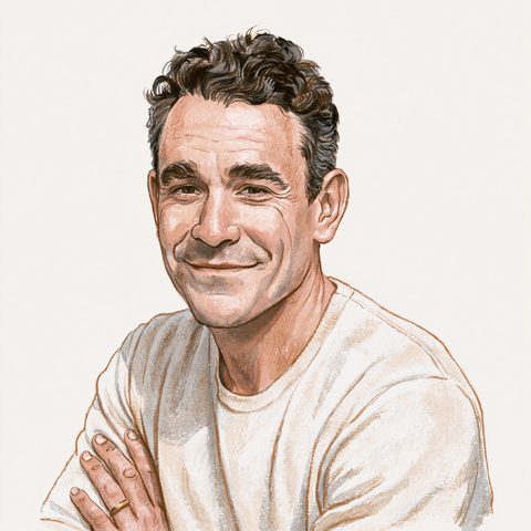 Illustrated portrait of Frank Dunleavy, The Kitchen Insider